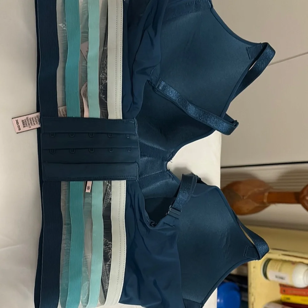 Victoria's Secret Navy and Aqua Striped Bra - Picture 3 of 7